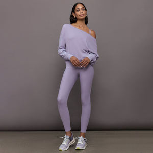 เสื้อสเวตเชิ้ตแขนยาวเปิดไหล่ของผู้ชาย, ผ้าฝ้าย100% ระบายอากาศย้อมสีพื้น - Product Image 1