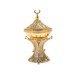 Quemador de incienso Bakhoor de color dorado de latón hecho a mano con quemador Oud de tamaño personalizado de alta calidad para proveedor mayorista - Product Image 4