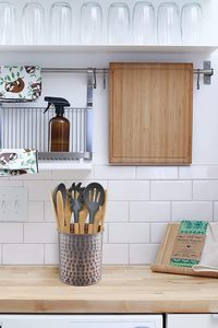 Elegant Antique Copper Stainless Steel <b>Utensil</b> <b>Holder</b> with Sturdy Metal Base <b>Kitchen</b> Storage Spice Rack - Product Image 2