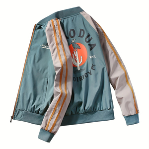 เสื้อแจ็คเก็ตสไตล์สปอร์ตสำหรับผู้ชาย แบบลำลอง มีฮู้ด แต่งสีตัดกัน ปิดด้วยซิป เหมาะสำหรับใส่ในฤดูหนาว - Product Image 6