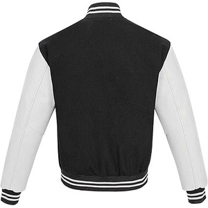 OEM ODM Custom Embroidered <b>Buttons</b> Baseball Letterman Pullover Varsity Jacket Solid Silk Screen Printing Wholesale for Men - Product Image 2