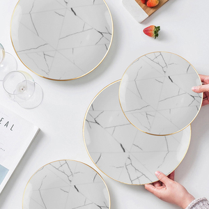 Bán Buôn Tùy Biến Ánh Sáng Sang Trọng Cổ Điển Đá Cẩm Thạch Phong Cách Xương Trung Quốc Bữa Ăn Tối Tấm Thiết Lập Thích Hợp Cho Khách Sạn Thanh Và Nhà Hàng - Product Image 2