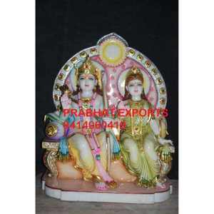 Estatua de Ram Sita de Mármol Blanco Hecha a Mano, Escultura Tradicional de la Divinidad Hindú para Interiores, Decoración del Hogar, Templo, Jardín, Uso al por Mayor - Product Image 2