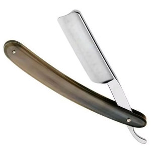 2025 vente chaude pliant rasage rasoir droit bord de barbier en acier Durable avec porte-couteau pour le rasage du visage et du corps - Product Image 1