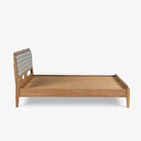 Lit pliant réglable en bois massif sculpté à la main, design contemporain élégant, construction durable, esthétique magnifique, pour la maison ou le bureau