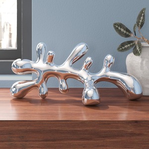Objet de Table en argent brillant de haute qualité Accent artistique créatif pour étagère de bureau de salon ou espace de bureau - Product Image 3