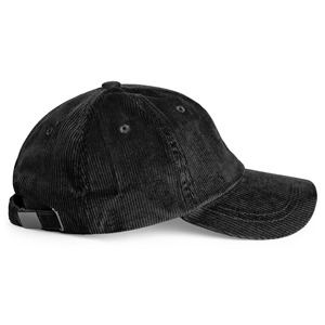 100% haute qualité coton noir velours côtelé matériel hommes 5 panneaux casquette de Baseball avec fonction imperméable 3D broderie Logo Design - Product Image 2