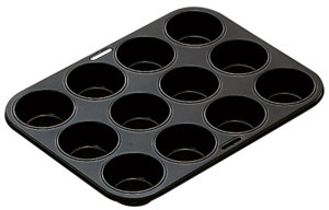Stampo in acciaio antiaderente per 12 muffin della gamma "Moka" (Ibili 820501) - Product Image 1