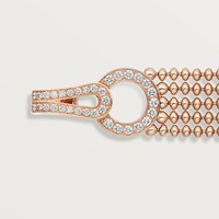 Bracelet rond en or rose de petite taille avec diamant taillé en brillant synthétique fabriqué par l'homme produit personnalisé de haute qualité fabriqué en Inde