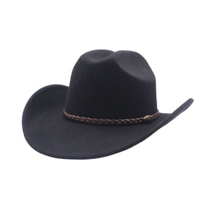 2024 venta al por mayor de Color sólido liso Logotipo de impresión personalizado verano montar piel cuero sombrero al aire libre vaquero occidental sombrero de seguridad para hombres y mujeres - Product Image 3
