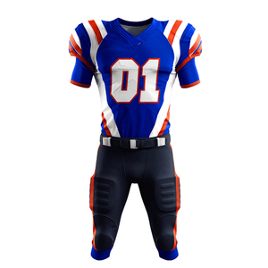 Uniforme de football américain sur mesure OEM maillot et pantalon en polyester sublimés dernier modèle uniforme de football d'équipe personnalisé - Product Image 3