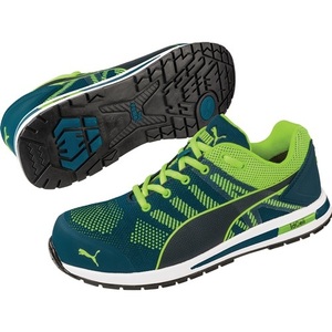 Chaussure de sécurité en tricot Elevate, modèle bas, vert, taille 44 W.11, bleu/vert, S1PS ESD FO HRO SR pour jardins et équipements de protection - Product Image 1