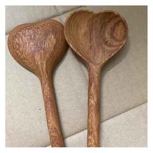 Juego de cucharas de cocina de madera de alta calidad, utensilios de cocina naturales ecológicos, cuchara de madera hecha a mano para servir y revolver - Product Image 6