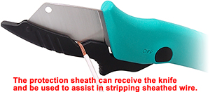 Fournisseur de Taiwan couteau à dénuder les câbles d'électricien OEM ODM lames en acier inoxydable 190 mm manche en Nylon avec gaine - Product Image 4