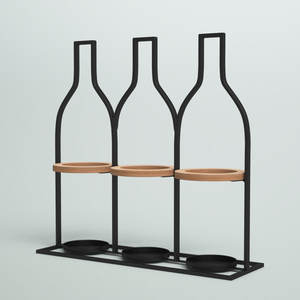 Estante para botellas de vino de metal hecho a mano de alta calidad personalizado organizador de almacenamiento moderno para uso en la cocina para copas de vino especias - Product Image 2