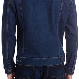 Veste en jean élégante pour homme, vente chaude, respirante, confortable, de haute qualité, facile à laver, veste en jean pour homme avec logo de couleur personnalisée - Product Image 3