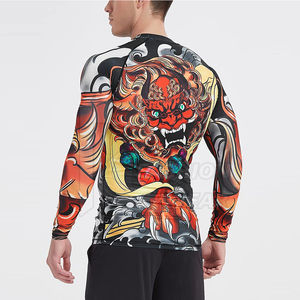 Camisetas de Compresión de Manga Larga, Rashguard Personalizado de BJJ, Rashguard Sublimado de Manga Larga para Hombre con Talla y Logotipo Personalizables - Product Image 3