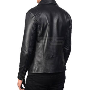Chaqueta de cuero de diseño personalizado chaqueta de cuero de color sólido para hombre chaqueta de invierno transpirable para hombre - Product Image 5