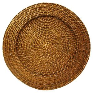 Sous-plats en rotin de style classique, couleur claire, vente en gros, fabriqués par Rattan Products Company, assiette de présentation - Product Image 1