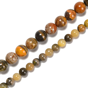 Cuentas de piedra de abejorro, collar de cuentas de jaspe, hebras de joyería, piedras preciosas lisas sueltas, cuentas redondas, cristal, piedra natural, mayorista - Product Image 1