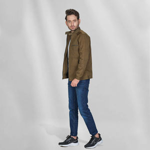 Nouvelle veste en cuir pour hommes de meilleur design d'hiver avec fermeture à glissière avant vêtements décontractés en peau de mouton de haute qualité pour la veste en cuir d'hiver - Product Image 4