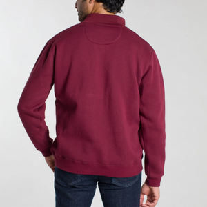 OEM personnalisé 100% coton polaire hommes sweat-shirt pull quart demi fermeture éclair O cou sweat pour hommes - Product Image 4