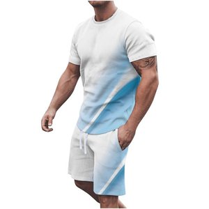 Chándal para hombre, conjuntos cortos, trajes de 2 piezas, chándal de verano a la moda, camisa de manga corta y pantalones cortos, conjunto para correr con bolsillos - Product Image 5