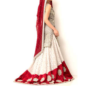 Nouveautés Robe de soirée à manches longues pour femmes, élégante en soie pour mariages et occasions décontractées-style indien pakistanais - Product Image 2