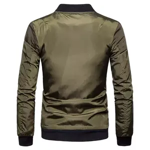 Chaqueta de bombardero con relleno de poliéster regular de precio de alta calidad con cuello levantado y logotipo frontal para uso de invierno unisex - Product Image 2