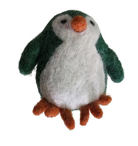 Népal fait à la main durable laine pingouin jouet mignon unisexe personnalisable Logo éducatif feutre Animal pour les enfants jouer - Product Image 1