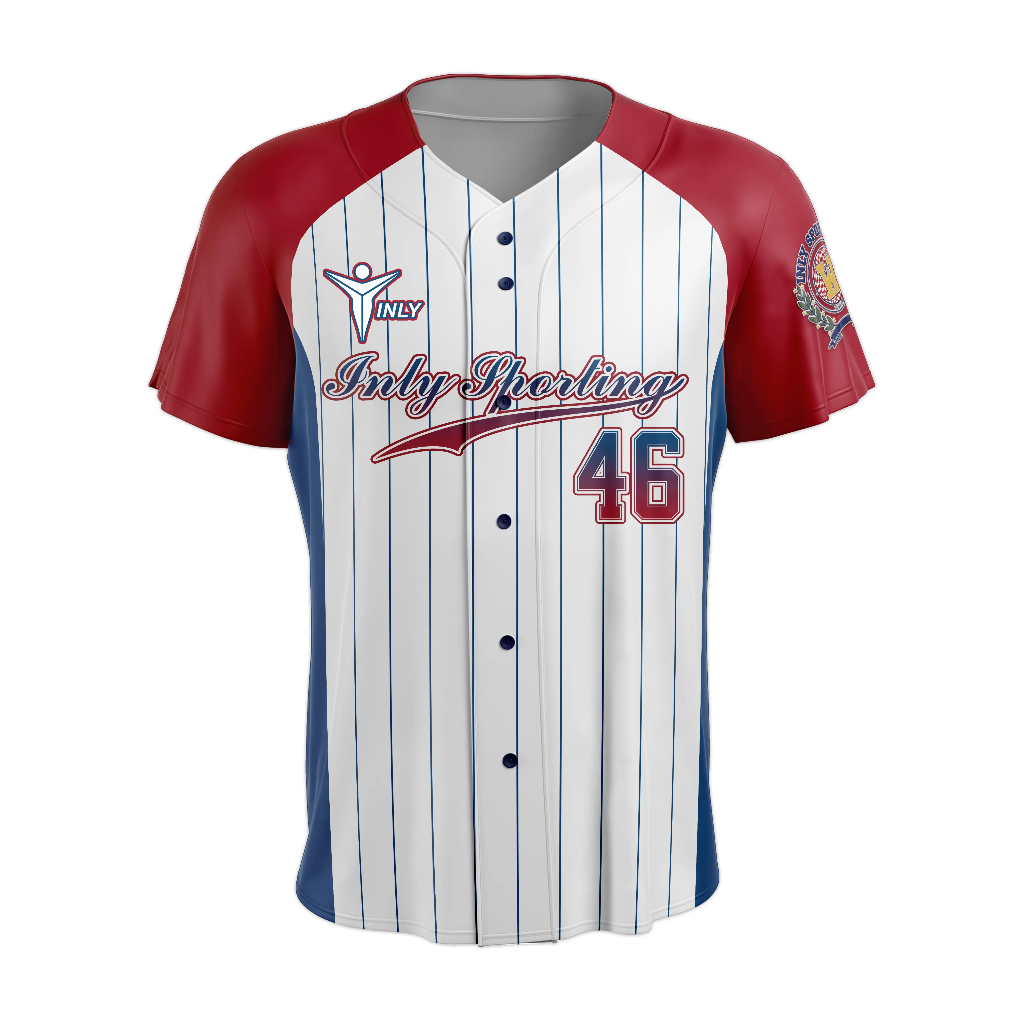 Camisas de beisebol com impressão por sublimação personalizada OEM para clubes e equipes de beisebol