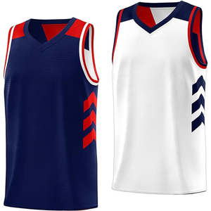 Maillots de basket-ball unisexes réversibles de qualité supérieure, respirants, à séchage rapide, avec impression lumineuse, antibactériens, sans manches, pour adultes - Product Image 1