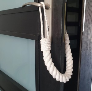White Cotton Rope..Door Animal Stopper..Door Stopper..Protection Against Accidental Door Closing - Product Image 1