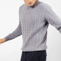 Pulls d'hiver pour hommes grande taille à col en V et épaules tombantes, avec logo frontal, service OEM, anti-rétrécissement, 220g, personnalisable