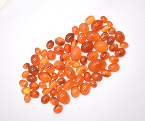 Cabochons ovales en cornaline naturelle 7X5mm à 16X12mm cornaline calibrée ombre légère cristal pierre précieuse en vrac pour la fabrication de bijoux - Product Image 4