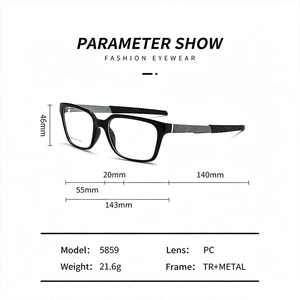 New Arrival Anti-radiation TR90 High Quality Sports <b>Eyewear</b> blue light blocking Unisex Men's and Women's Sport Eyeglasses Frame - Product Image 2