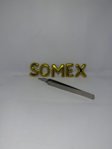 Pinzas para extensiones de pestañas Suministro de pestañas de acero japonés Puntas puntiagudas Puntas de fibra Aplicador de belleza Modelo - Product Image 2