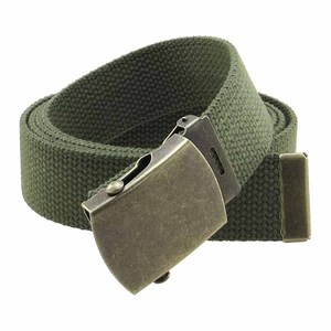 Ceinture classique en toile avec logo personnalisé 1.5 pouces Ceinture de cérémonie en tissu tissé pour homme à boucle automatique - Product Image 1