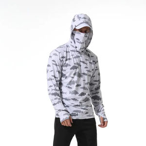 Breathable UPF 50 100% Polyester Men's Long Sleeve <b>Fishing</b> Hoodie Custom Design Light <b>Weight</b> Quick Drying - Product Image 6