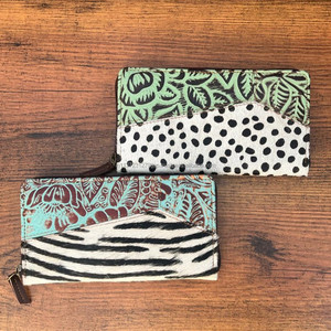 Nuevo diseño occidental en relieve Animal estampado piel cuero carteras elegante hecho a mano tallado cuero teléfono casos lujo mujeres embragues - Product Image 2