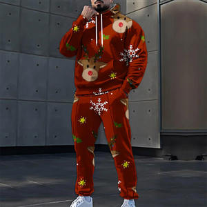 ชุดวอร์มคริสมาสต์สำหรับผู้ชายชุดวอร์มแนวแฟชั่นสไตล์คลาสสิกชุดวอร์มใส่สบาย - Product Image 2