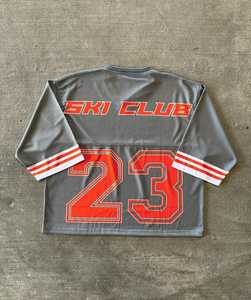 โซ่คล้องคอสำหรับผู้ชายเสื้อตาข่ายฟุตบอลแบบกำหนดเองได้สไตล์อเมริกัน - Product Image 5