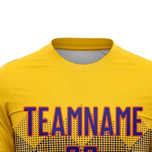 Conception de logo personnalisée, créez votre propre uniforme de football personnalisé avec un col montant, motif uni, 100% coton/polyester, prix de gros - Product Image 6