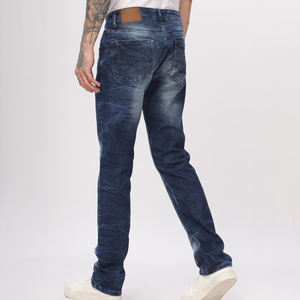 Pantalones de mezclilla de cintura baja para hombre de tendencia superior transpirables cómodos personalizados estilo callejero/informal al por mayor precio razonable estampado - Product Image 3