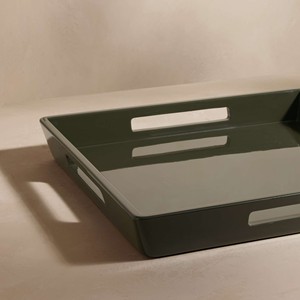 ถาดเคลือบเงาทรงสี่เหลี่ยมทันสมัย ถาดเสิร์ฟตกแต่ง ถาดวางบนโต๊ะกาแฟ สำหรับใช้ในบ้าน ห้องครัว ห้องรับประทานอาหาร สำหรับตกแต่งบ้าน - Product Image 2