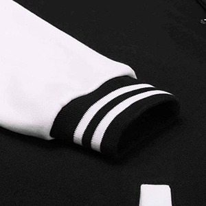 Chaqueta de cuerpo de lana personalizada para hombre con mangas de cuero puro Diseño de bordado genuino CollegeBaseballjacket para hombres - Product Image 6