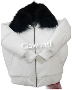 Manteau en cuir bouffant d'hiver vintage personnalisé Vestes en cuir de mouton véritable pour femmes avec fermetures à glissière Pakistan - Product Image 2