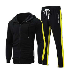 Conjunto de Sudadera con Capucha y Pantalones Deportivos Personalizados para Hombre, 100% Algodón Felpa, Cremallera con Dos Bolsillos Laterales con Cremallera, Conjunto Deportivo para Hombre de RSW - Product Image 1