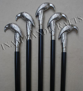 Bâton de marche pliable en bois de style vintage fait à la main avec poignée de corbeau en laiton/canne de marche en bois avec poignée de corbeau en laiton design - Product Image 2