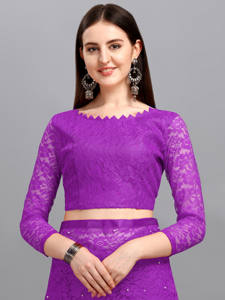 Luxe Net Saree Bollywood Look Indien Self Design Saree pour les femmes Party Wear Saree avec chemisier pour la saison des mariages - Product Image 2